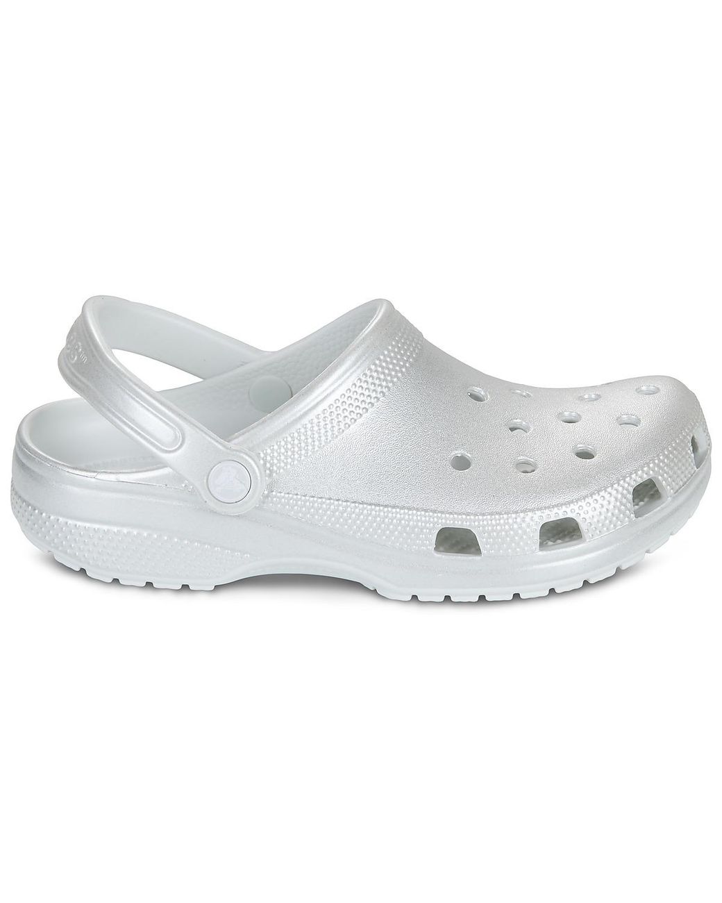 CROCSTM White Clogs (shoes) Classic Tinted Metallic Clog