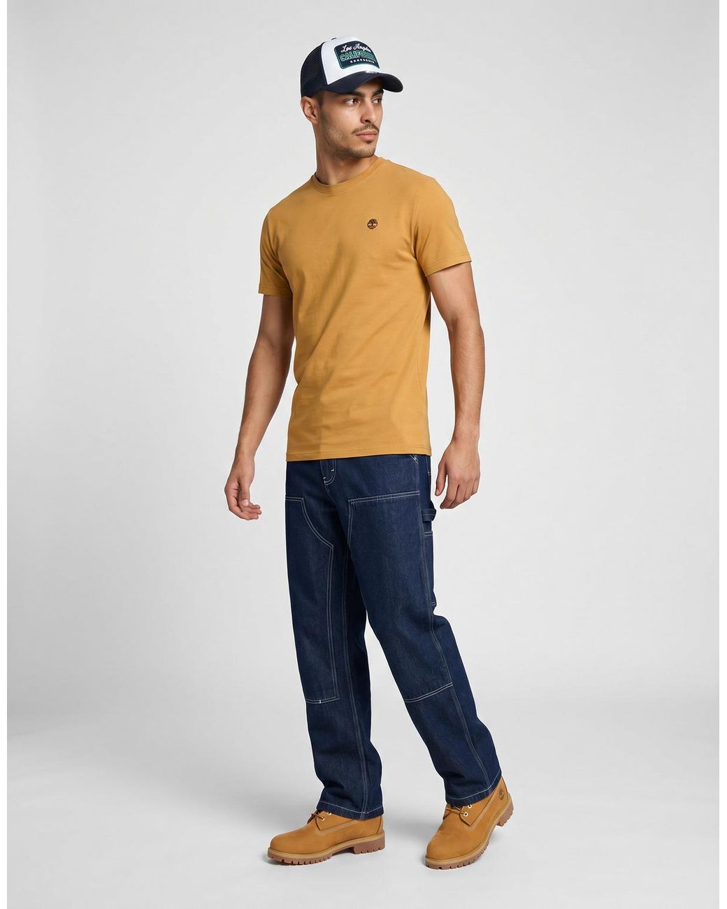 Timberland Orange Ss Dunstan River Pocket Tee Slim T Shirt for men