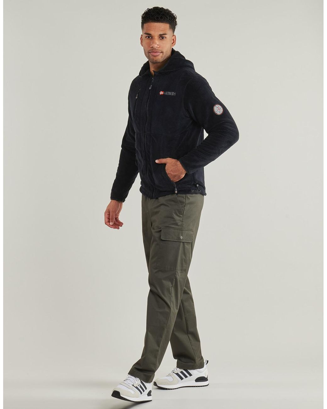 GEOGRAPHICAL NORWAY Blue Fleece Jacket Upload for men