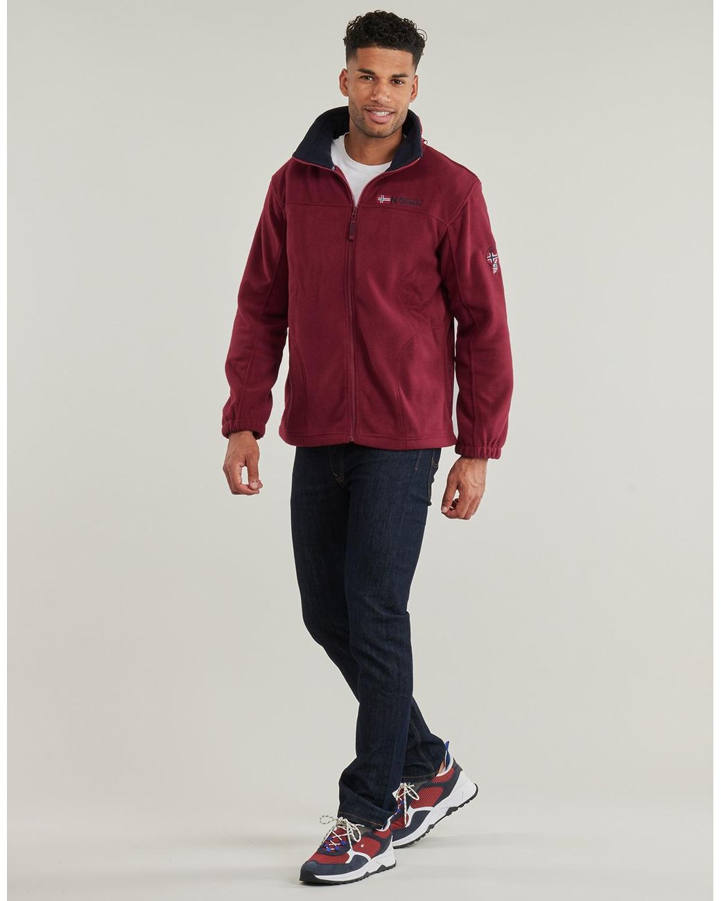 GEOGRAPHICAL NORWAY Red Fleece Jacket Tamazonie for men