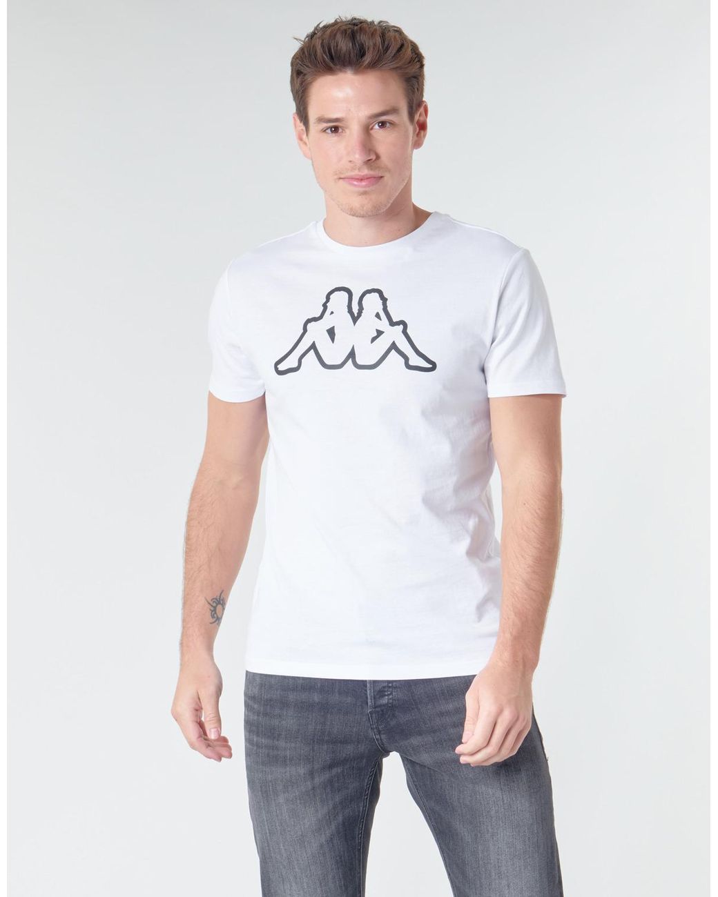 Kappa White Cromen Slim T Shirt for men