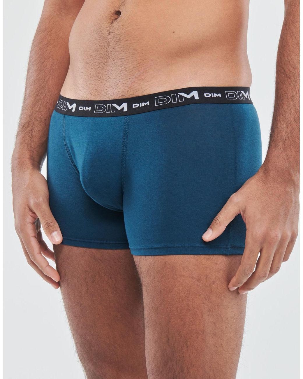 DIM Boxer Shorts Coton Stretch Pack X3 in Blue for Men | Lyst UK
