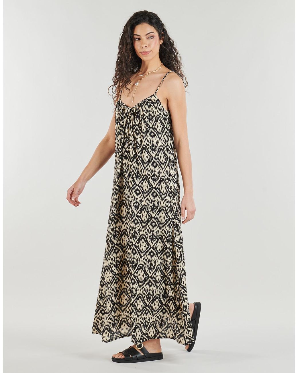 Deeluxe Gray Long Dress Biliana Ro W