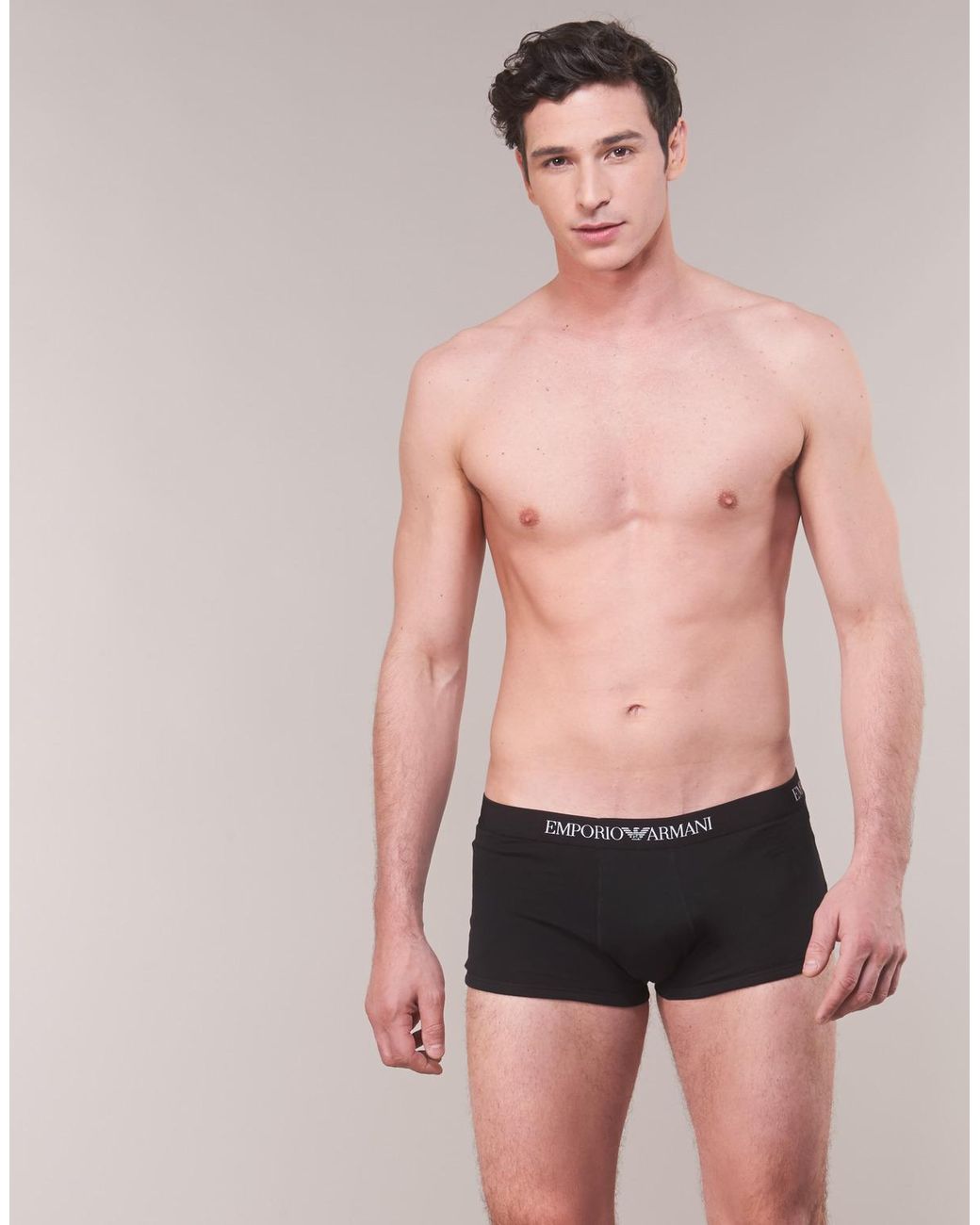 Emporio Armani Black 3 Pack Trunks for men