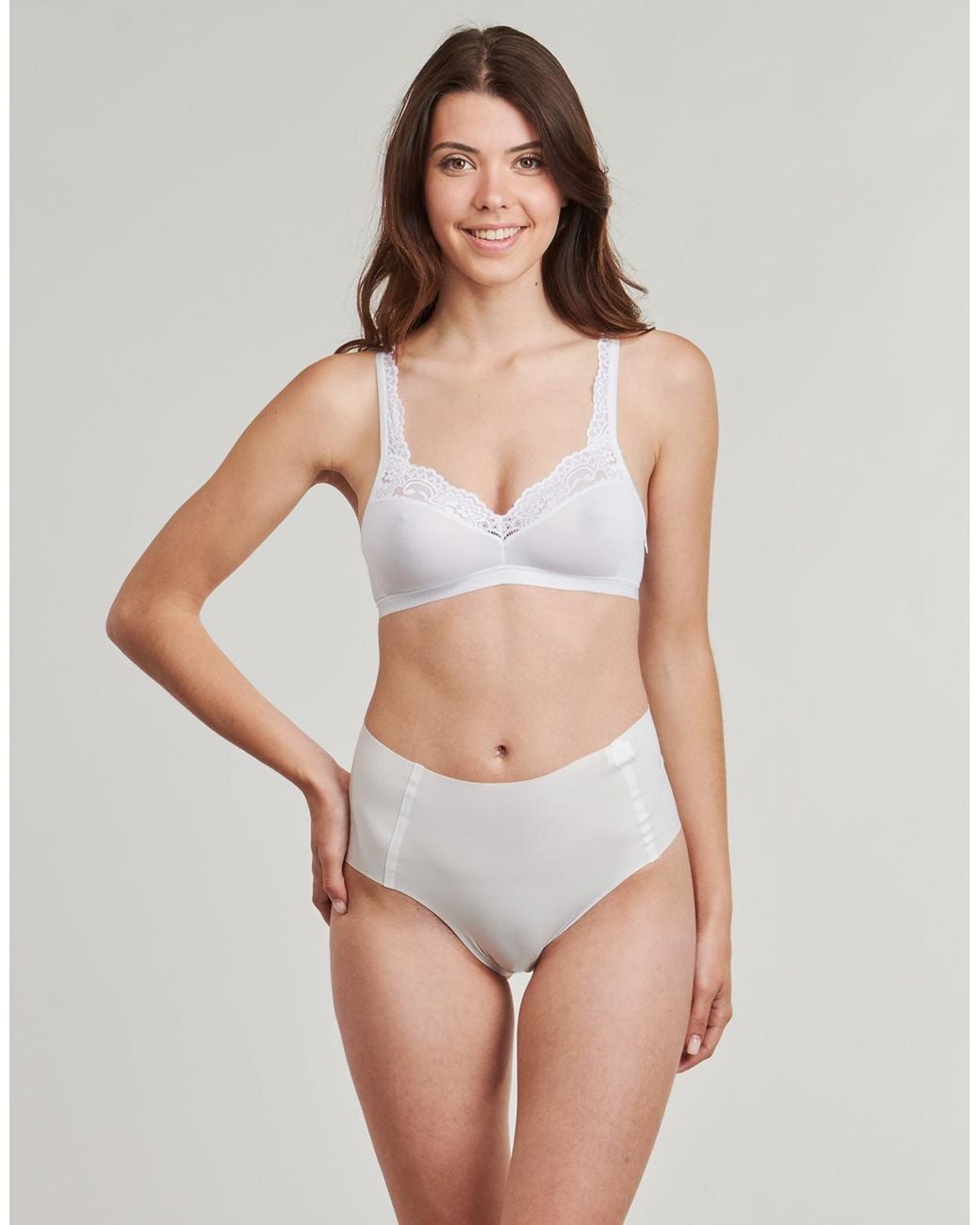 Sloggi White Triangle Bras And Bralettes Slw Romance Si