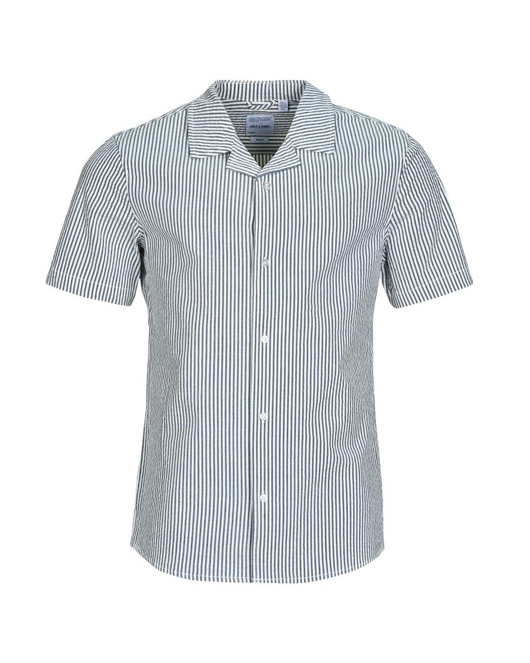 Only & Sons Blue Short Sleeved Shirt Onslounge for men