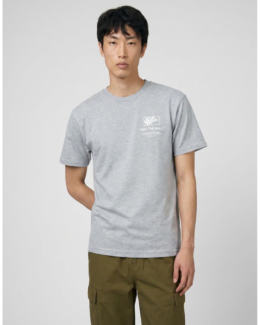 Vans Gray T Shirt Stacked Hi Ss Tee for men
