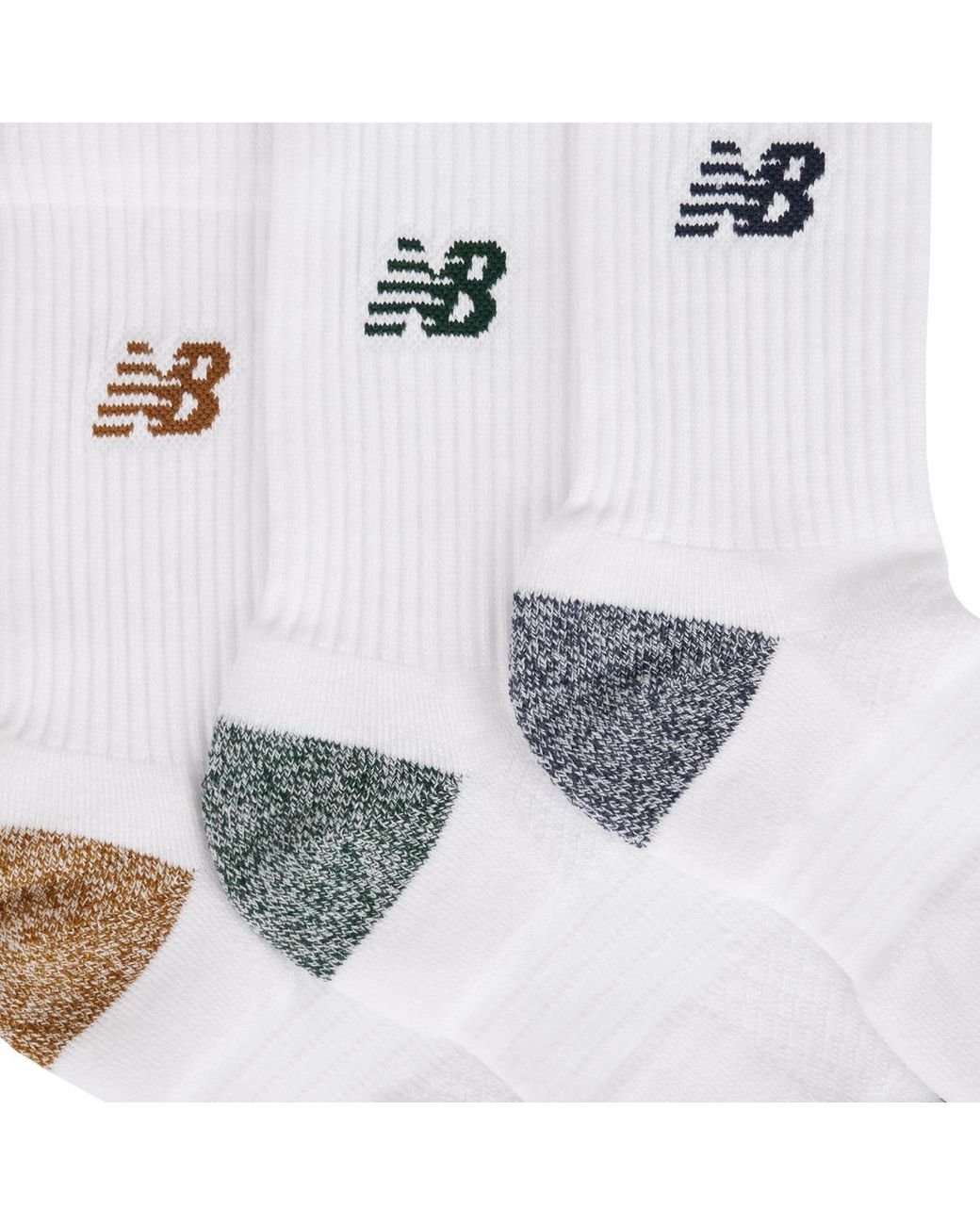 New Balance White Sports Socks Active Crew Socks 3 Pack