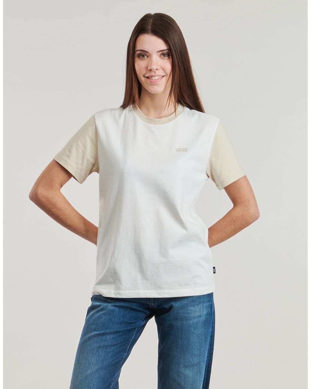 Vans White T Shirt Colorblock Bff Tee