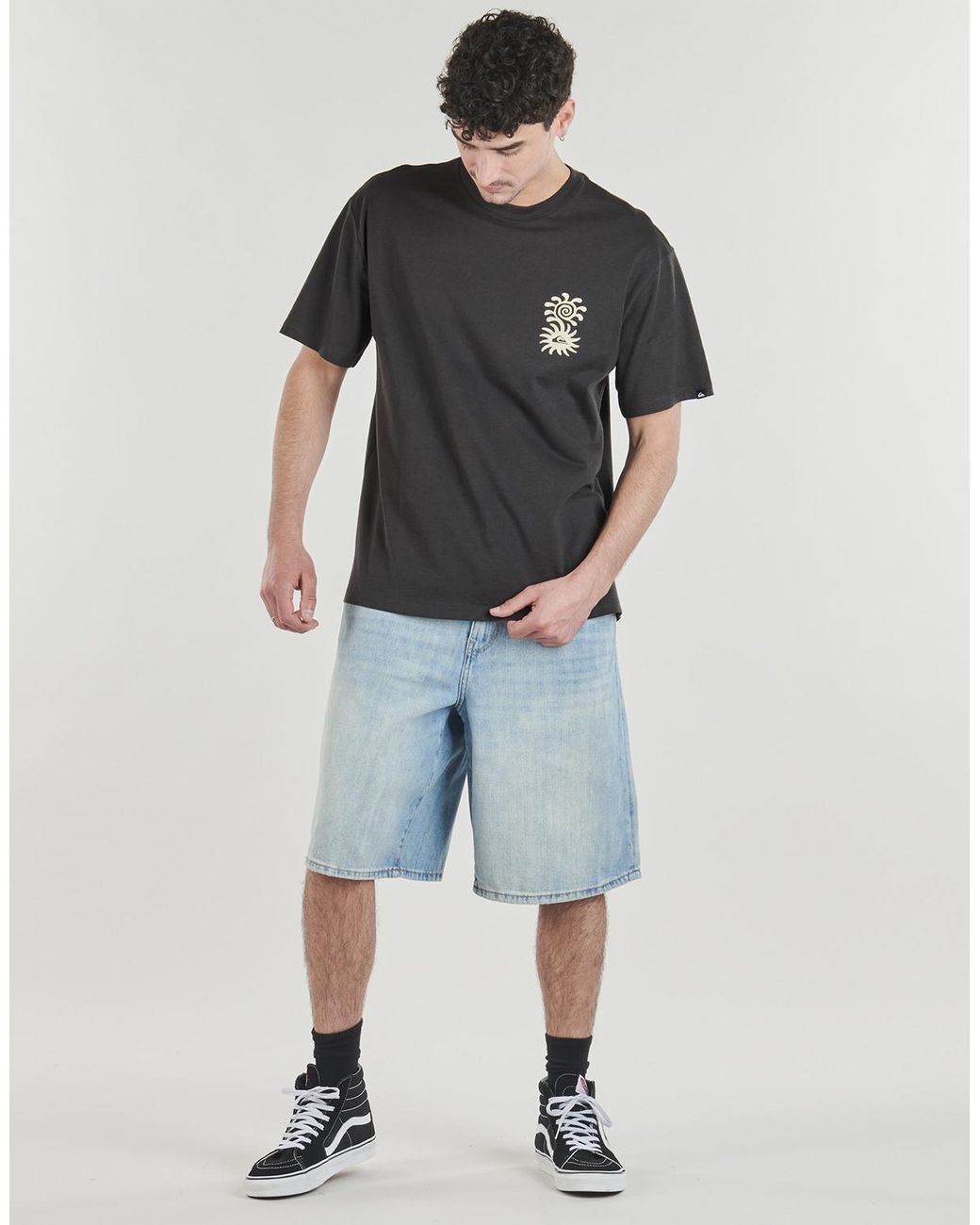 Quiksilver Black T Shirt Evo Blossom Of Peace for men