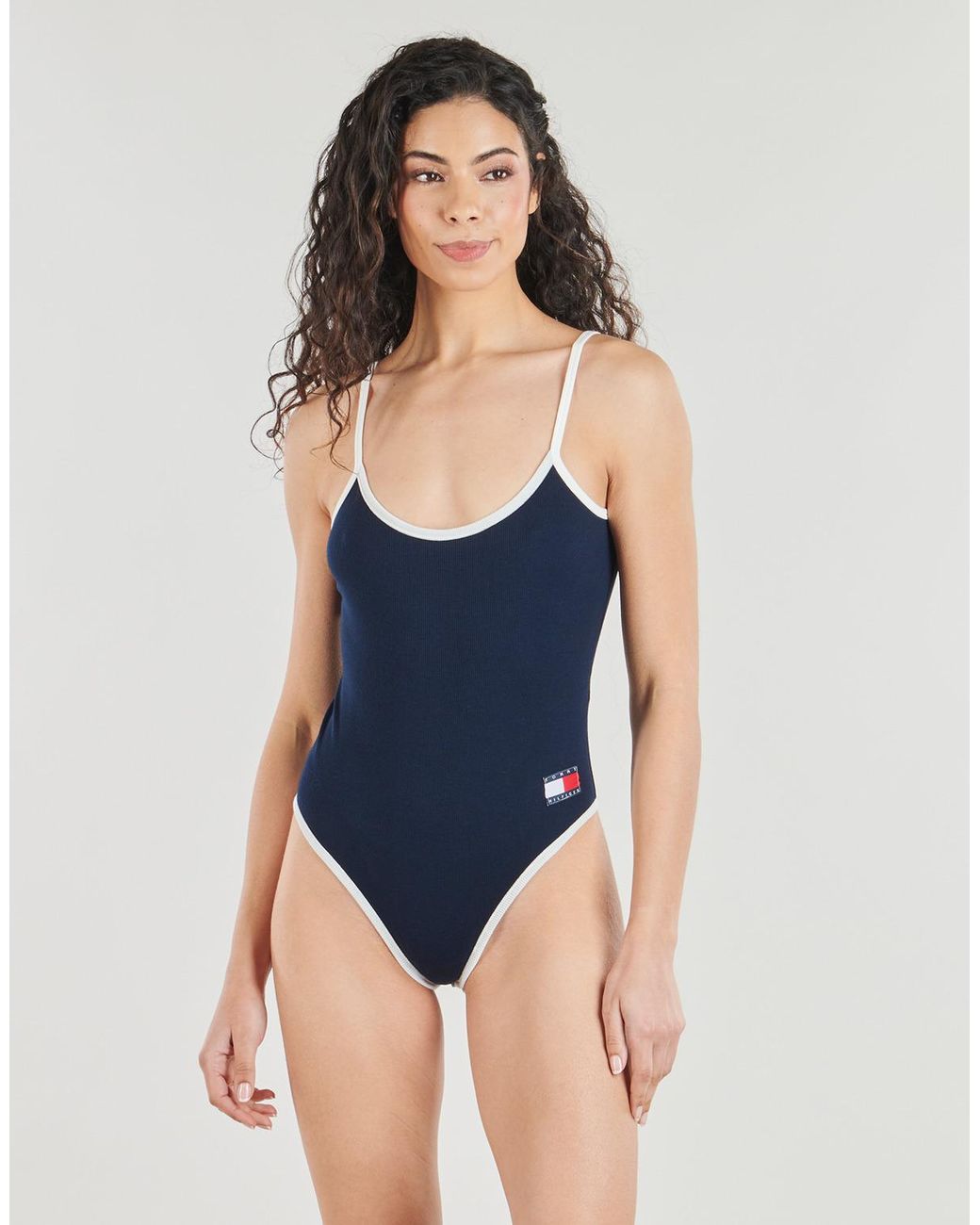 Tommy Hilfiger Blue Leotards Rib Bodysuit