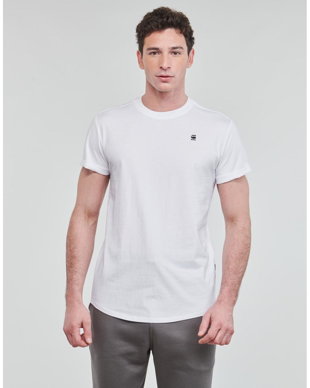G-Star White Lash R T S\s T Shirt for men
