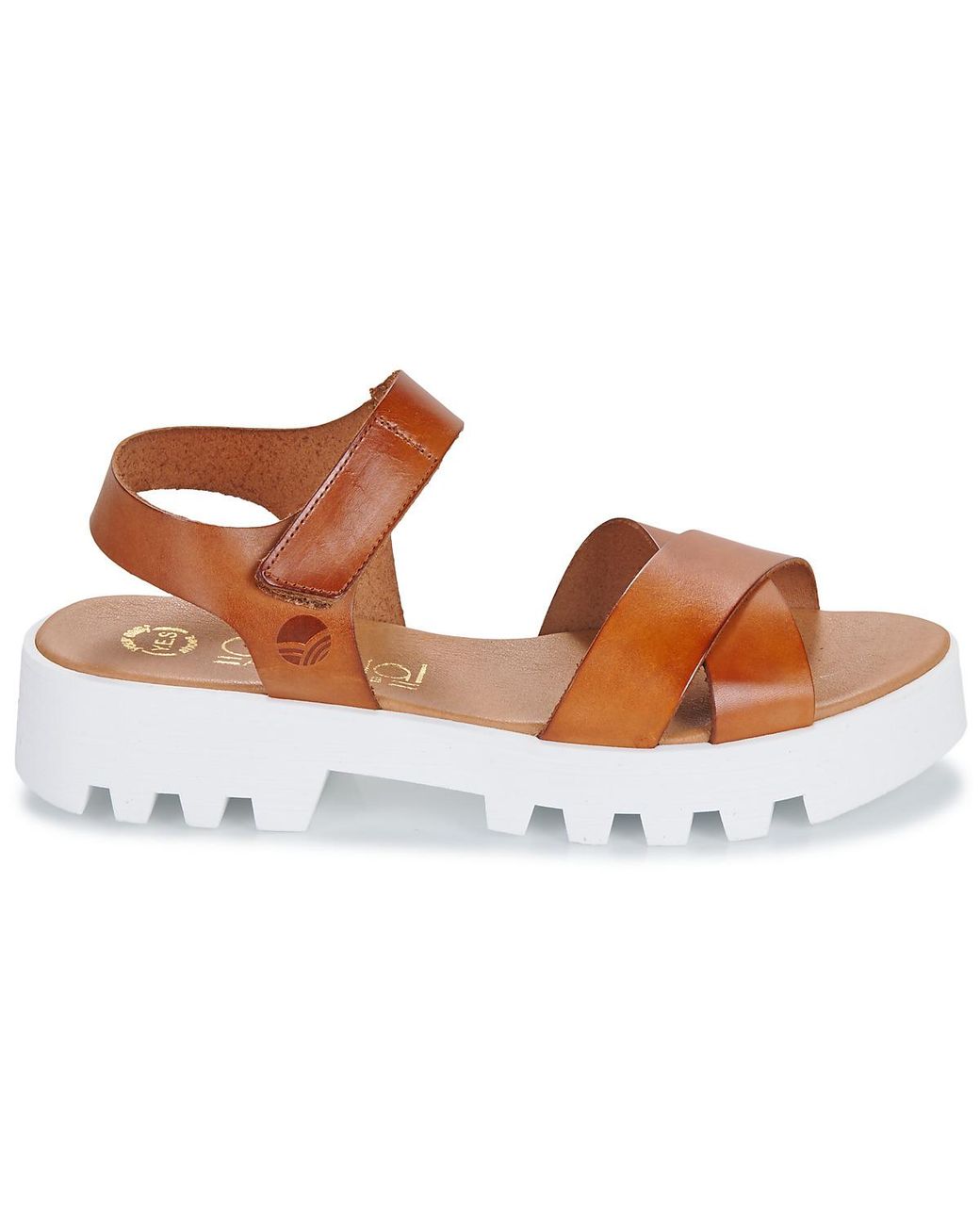 Casual Attitude Brown Wedge Sandals New001
