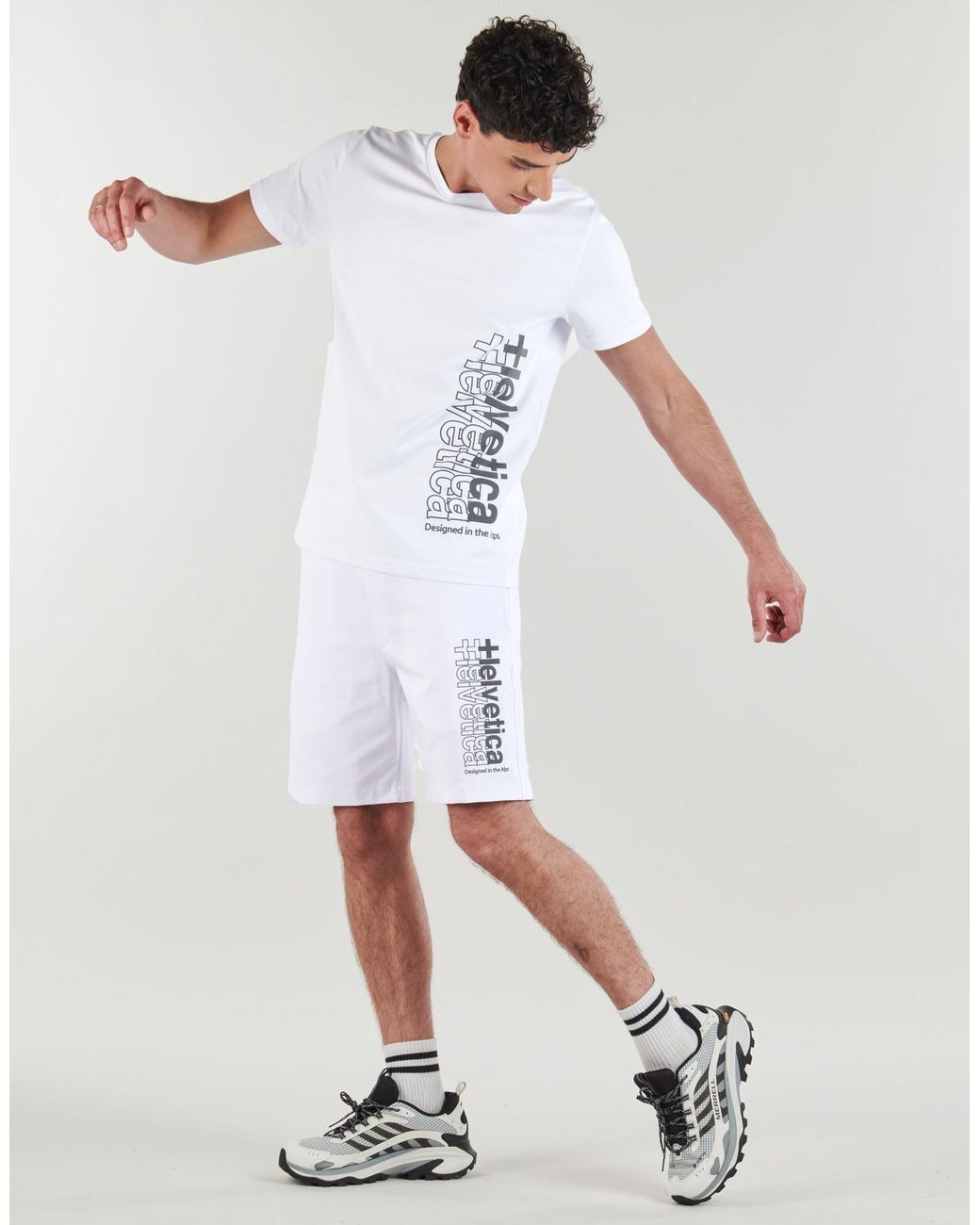 Helvetica White Shorts Oakland for men