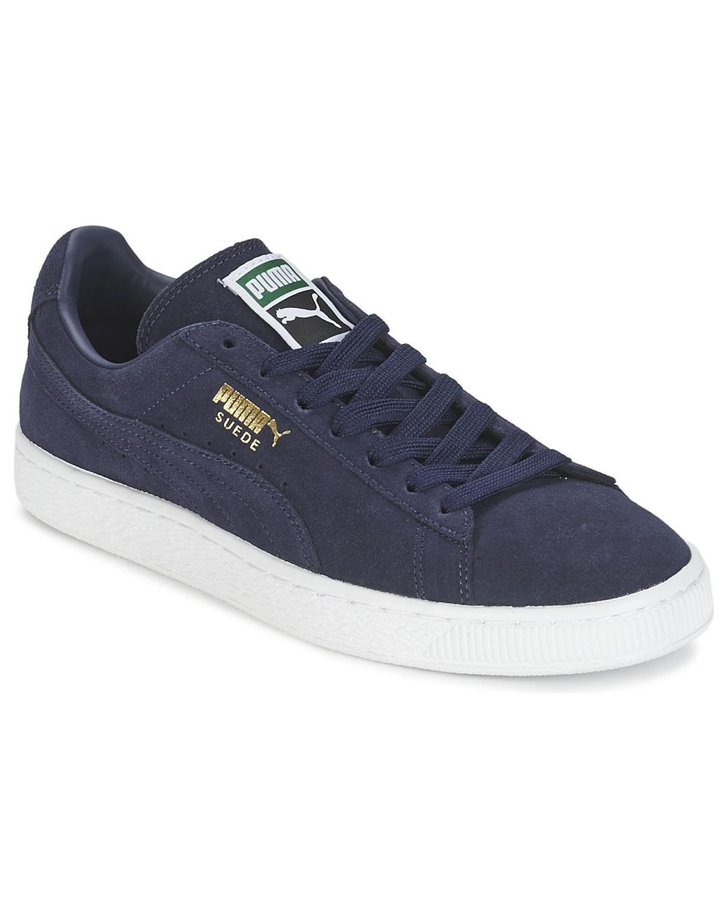puma suede blue shoes