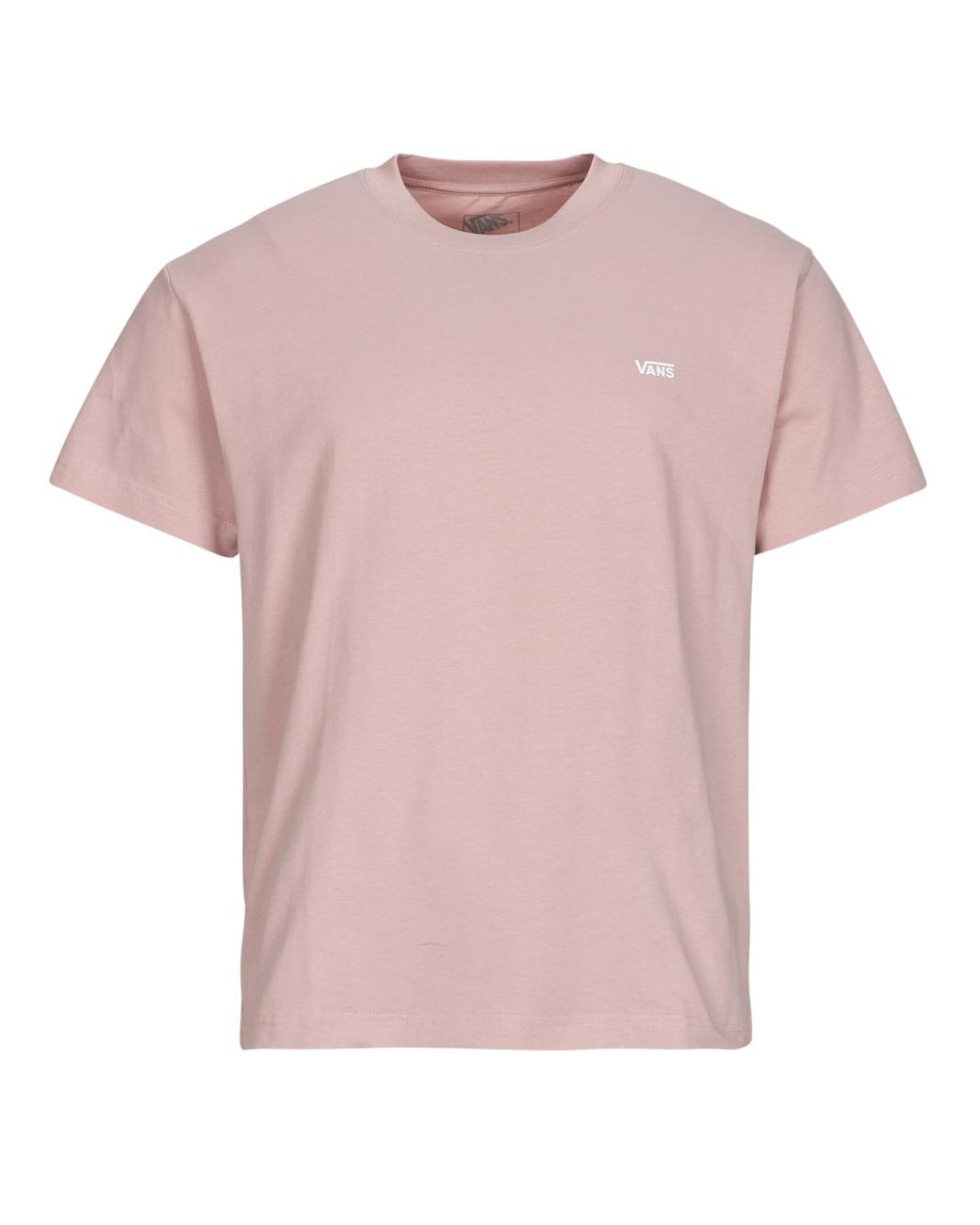 Vans Pink T Shirt Left Chest Ss for men