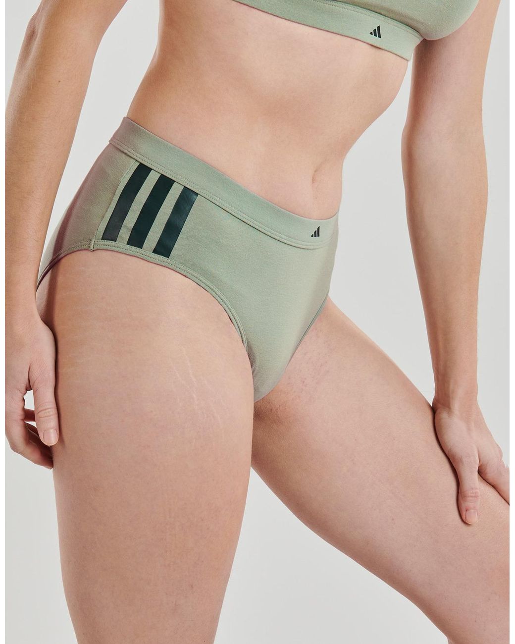 Adidas Green Knickers/panties Active Essentials Cotton 3 Stripes