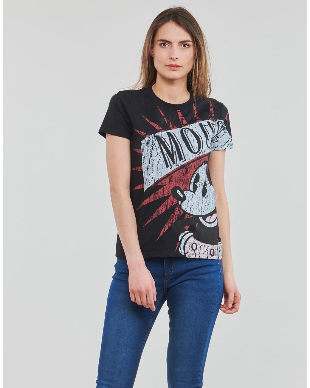 Desigual Black Ts_mickey Boom T Shirt
