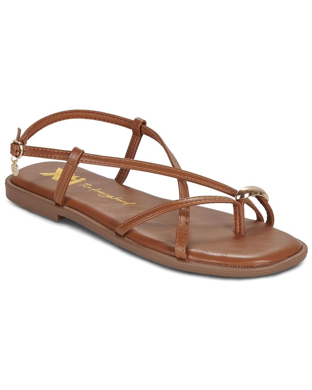 Xti Brown Flat Sandals 145358