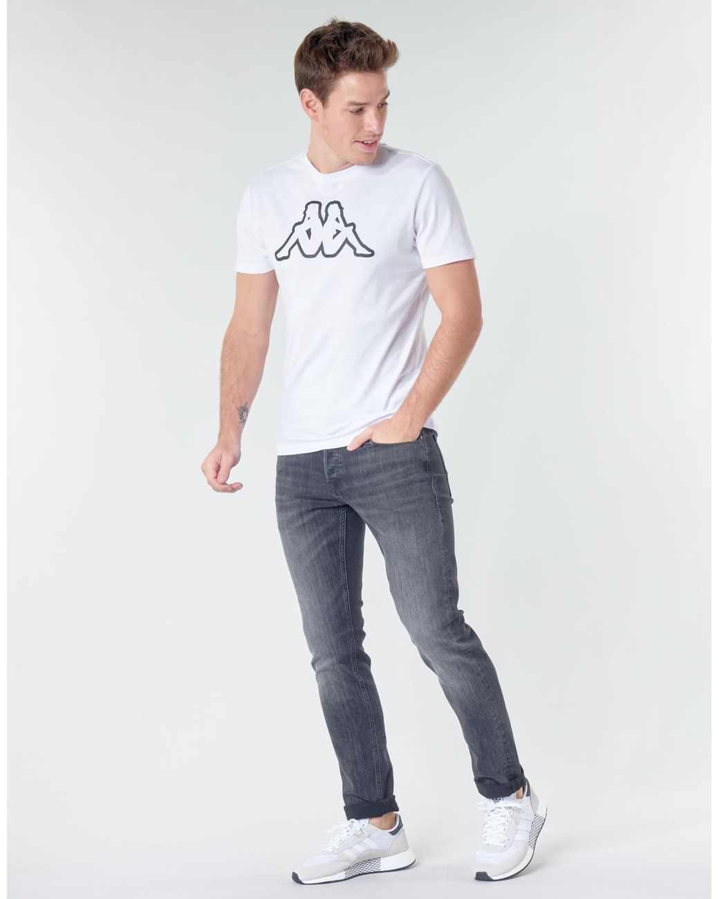 Kappa White Cromen Slim T Shirt for men
