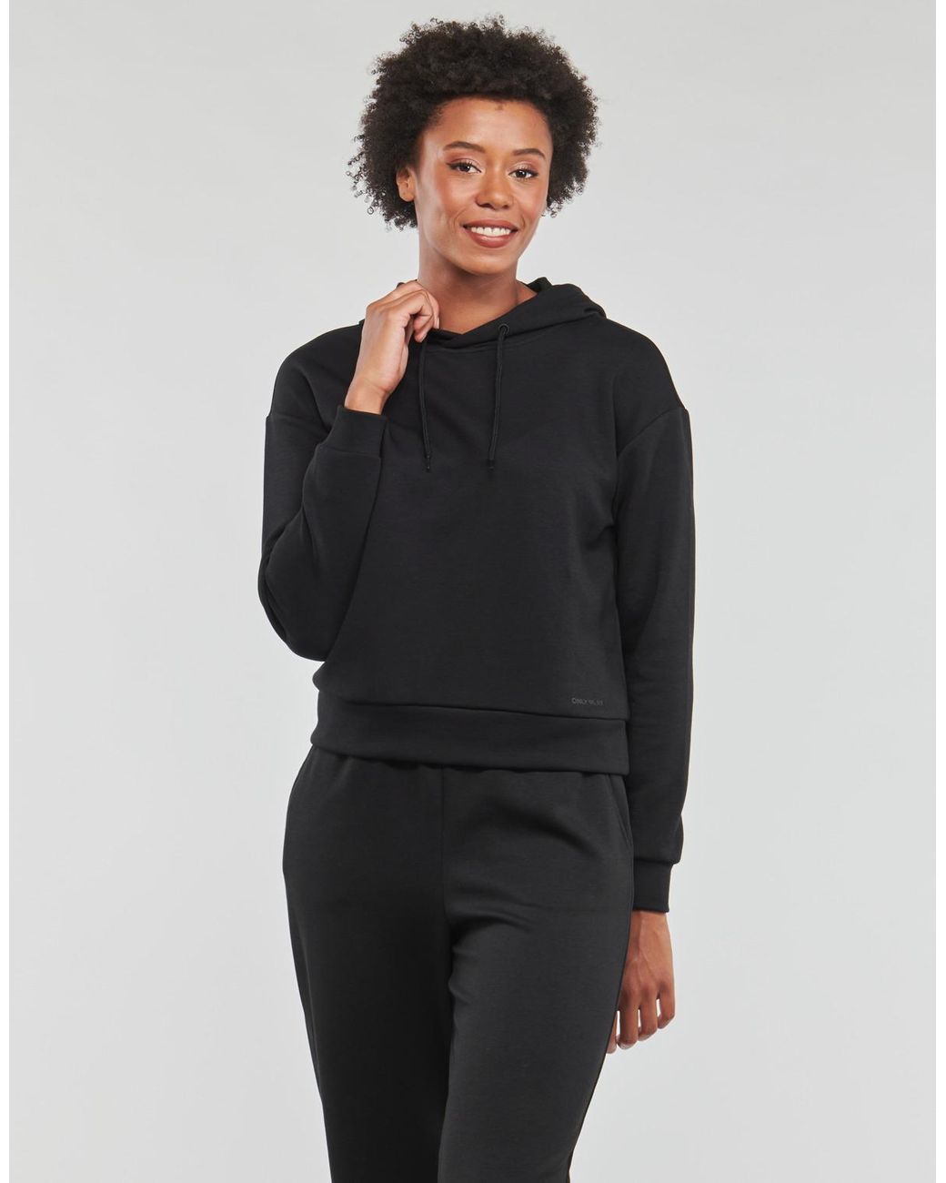 Only Play Black Hoodies Onplounge Ls Hood Sweat