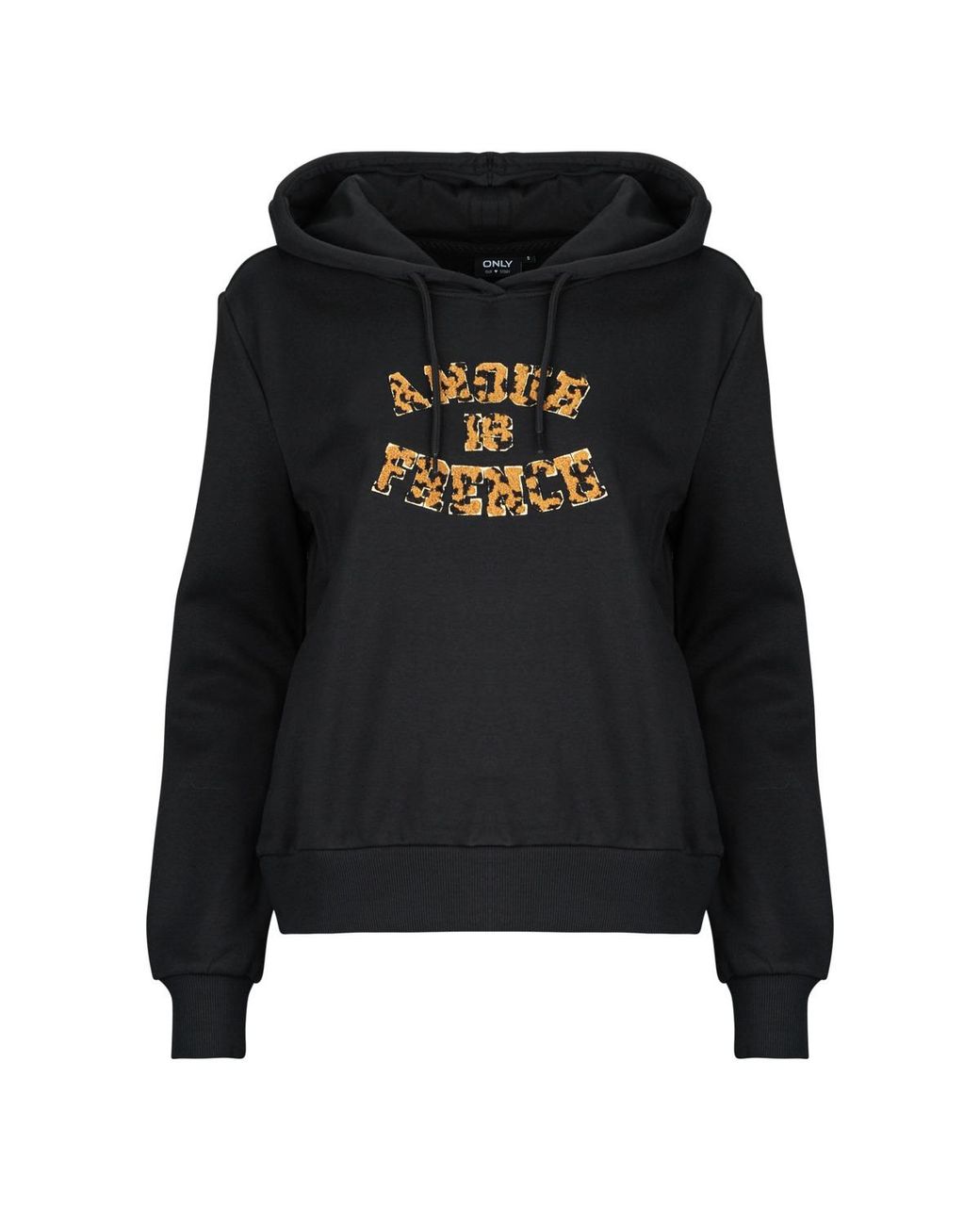 ONLY Black Hoodies Onlmaia L/s Believe Hood