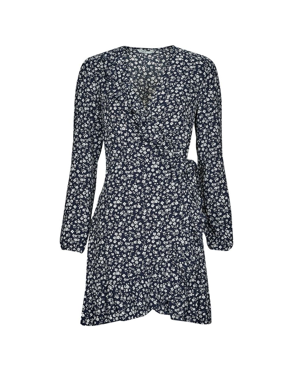 ONLY Blue Dress Onlcarly L/s Wrap Short Dress