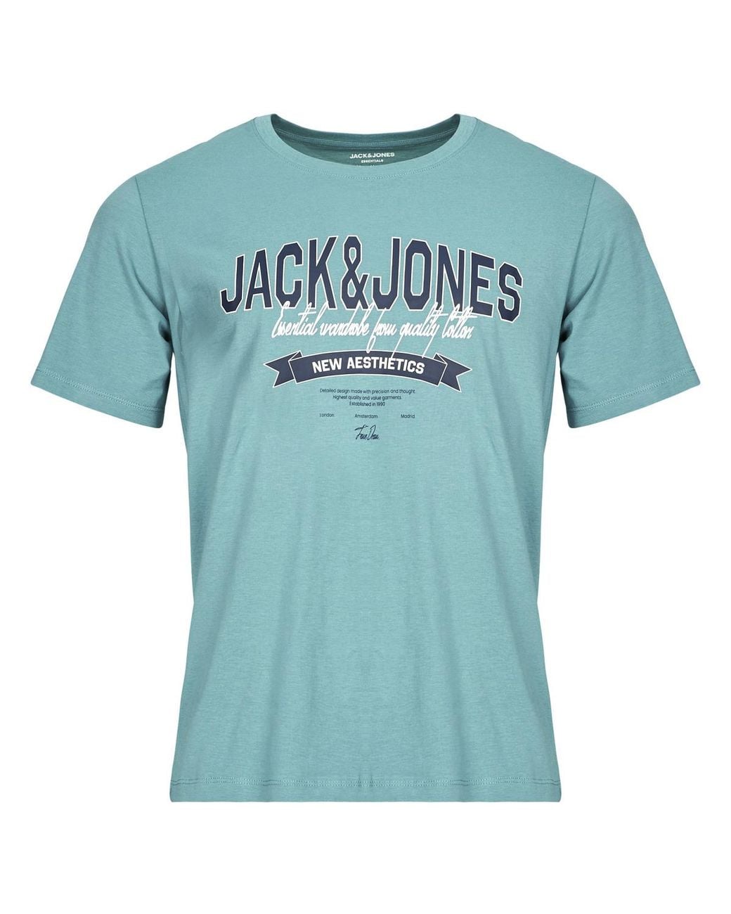 Jack & Jones Blue T Shirt Jjelogo Tee Ss for men