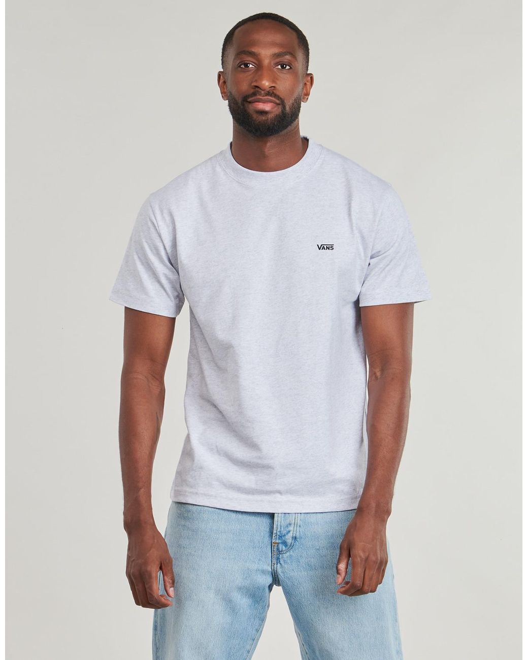 Vans Blue T Shirt Left Chest Ss for men
