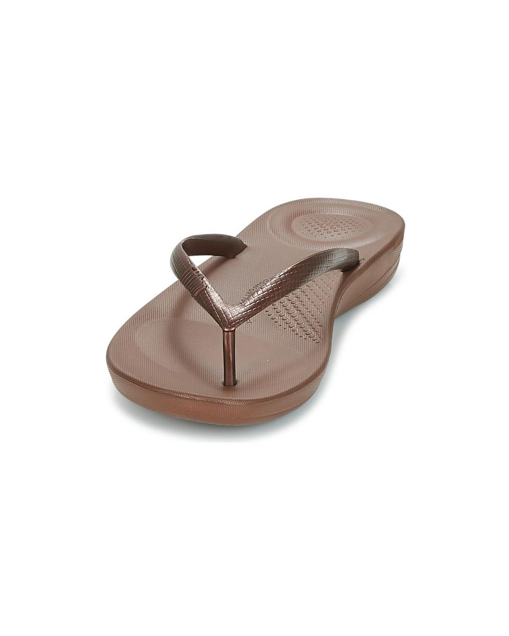 Fitflop Iqushion Ergonomic Flip Flops Women's Flip Flops / Sandals (shoes) In Brown