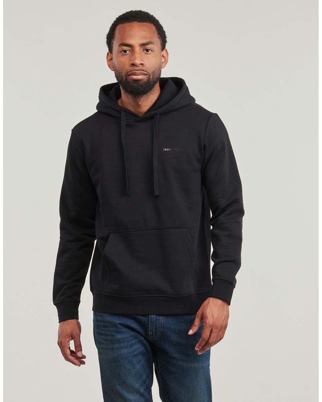 Teddy Smith Black Hoodies Nark Hoody for men
