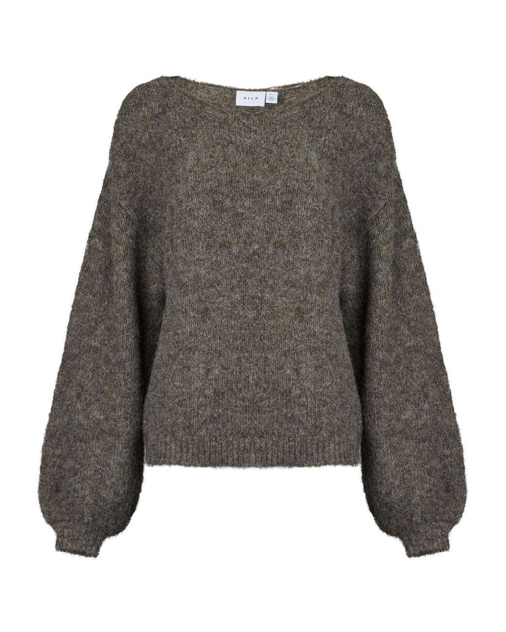 Vila Gray Sweater Vimarley L/s Knit Pullover
