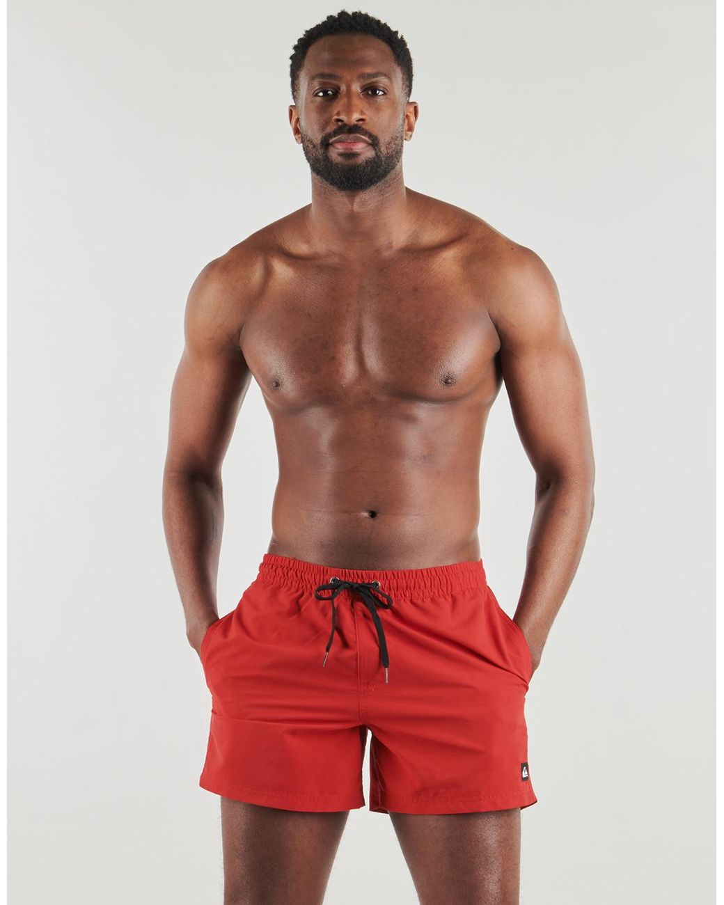 Quiksilver Red Trunks / Swim Shorts Everyday Volley 15 for men