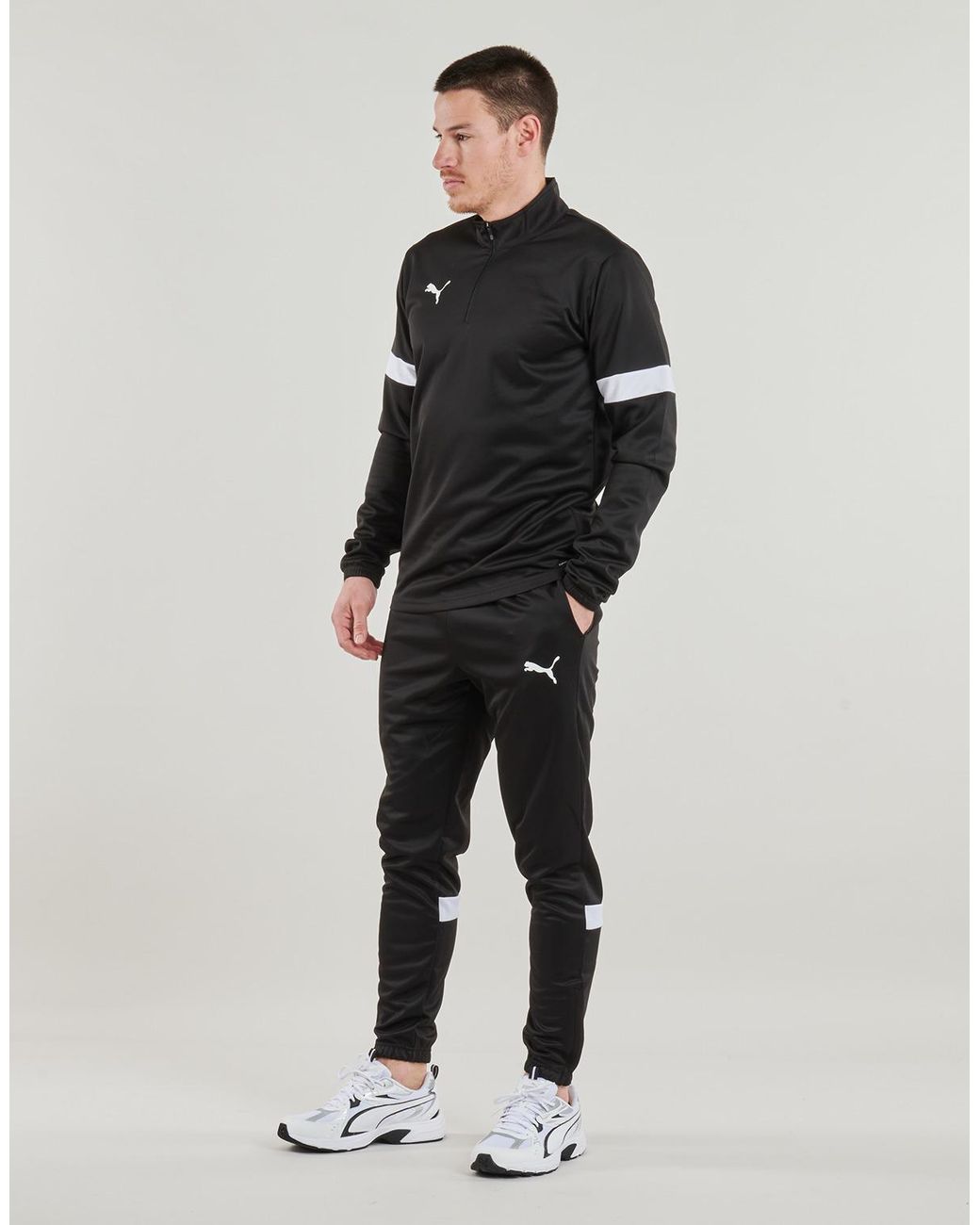 PUMA Black Tracksuit Bottoms Individualrise Pant for men