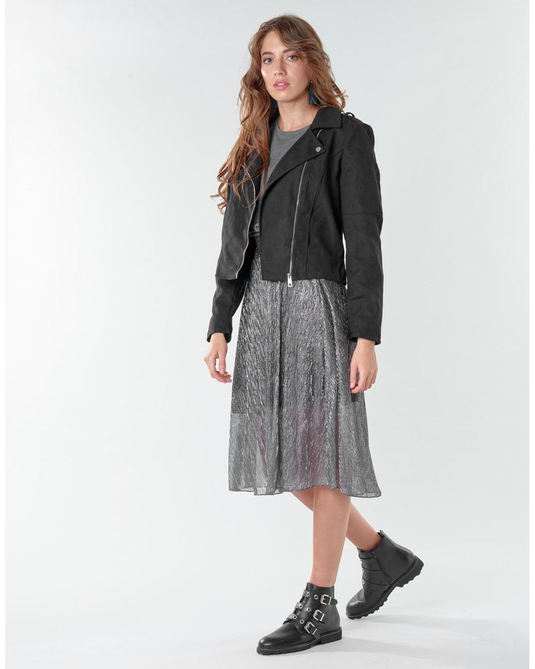 Jdy Black Leather Jacket New Peach