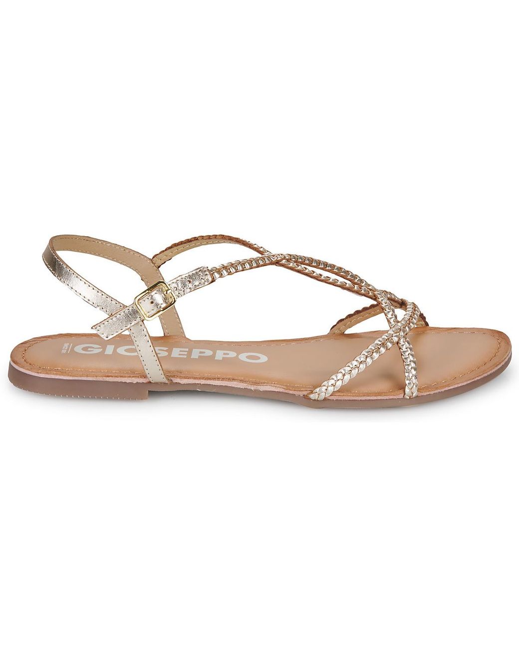 Gioseppo Metallic Flat Sandals Nioaque