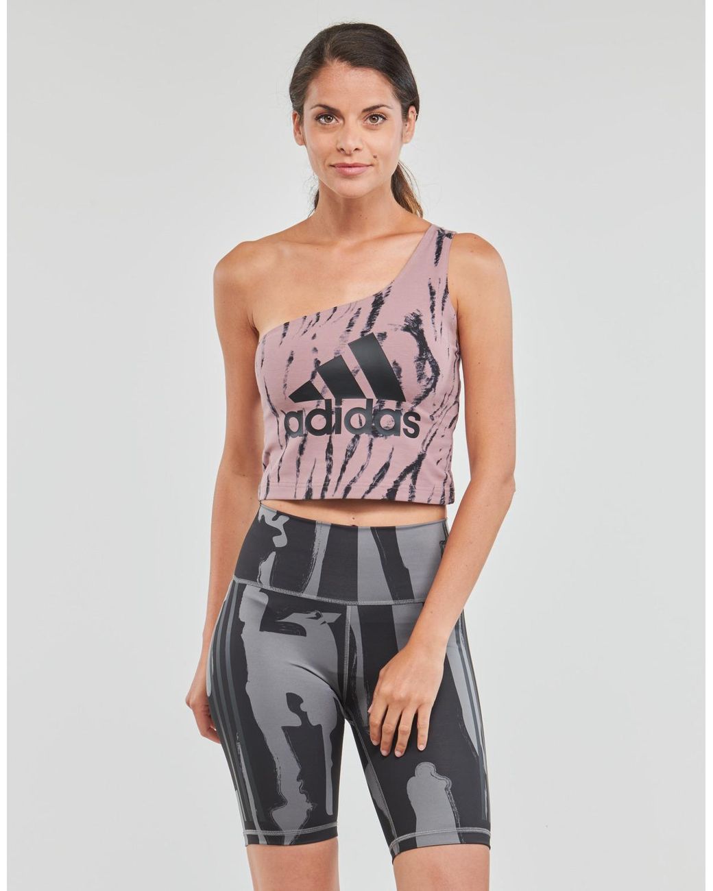 Adidas Purple W Fi Gfx Q3 Tnk Tops / Sleeveless T-shirts