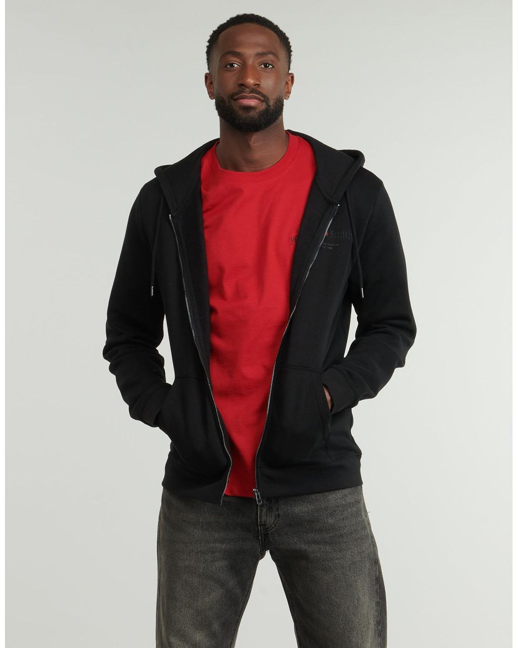 Teddy Smith Black Hoodies Giclass Jim Hz for men