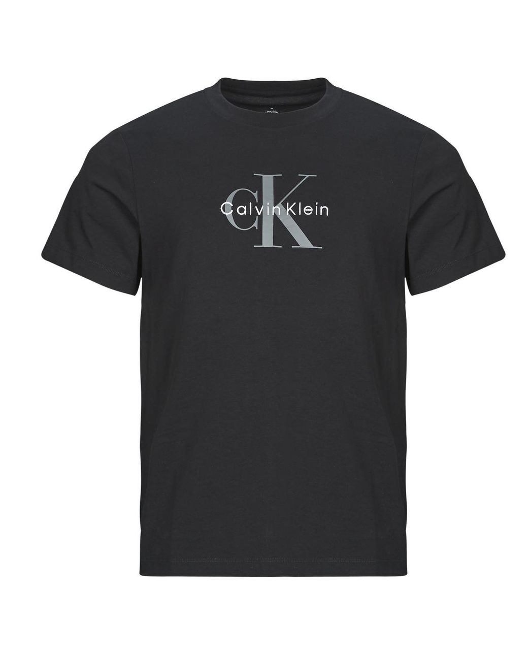 Calvin Klein Black T Shirt Ss Hero Monologo Tee 20s for men