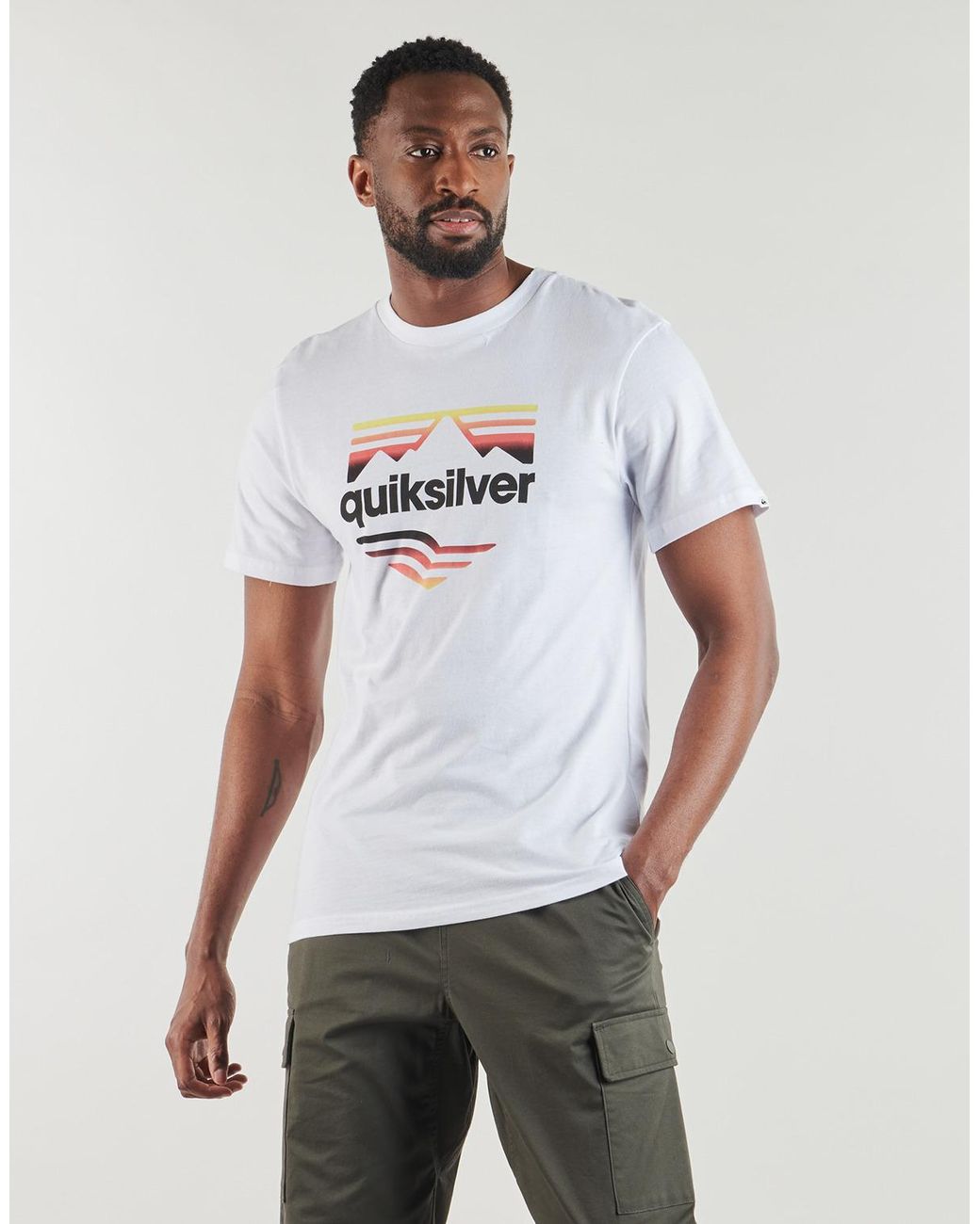 Quiksilver White T Shirt Ev Horizon Fade Ss for men