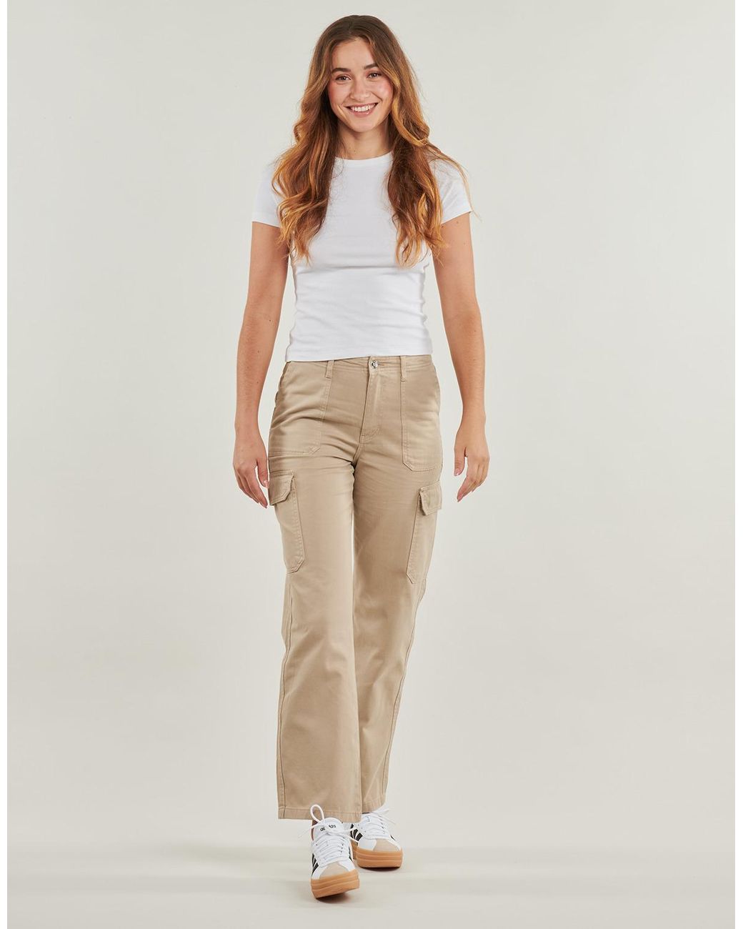 ONLY Natural Cargo Trousers Onlmalfy