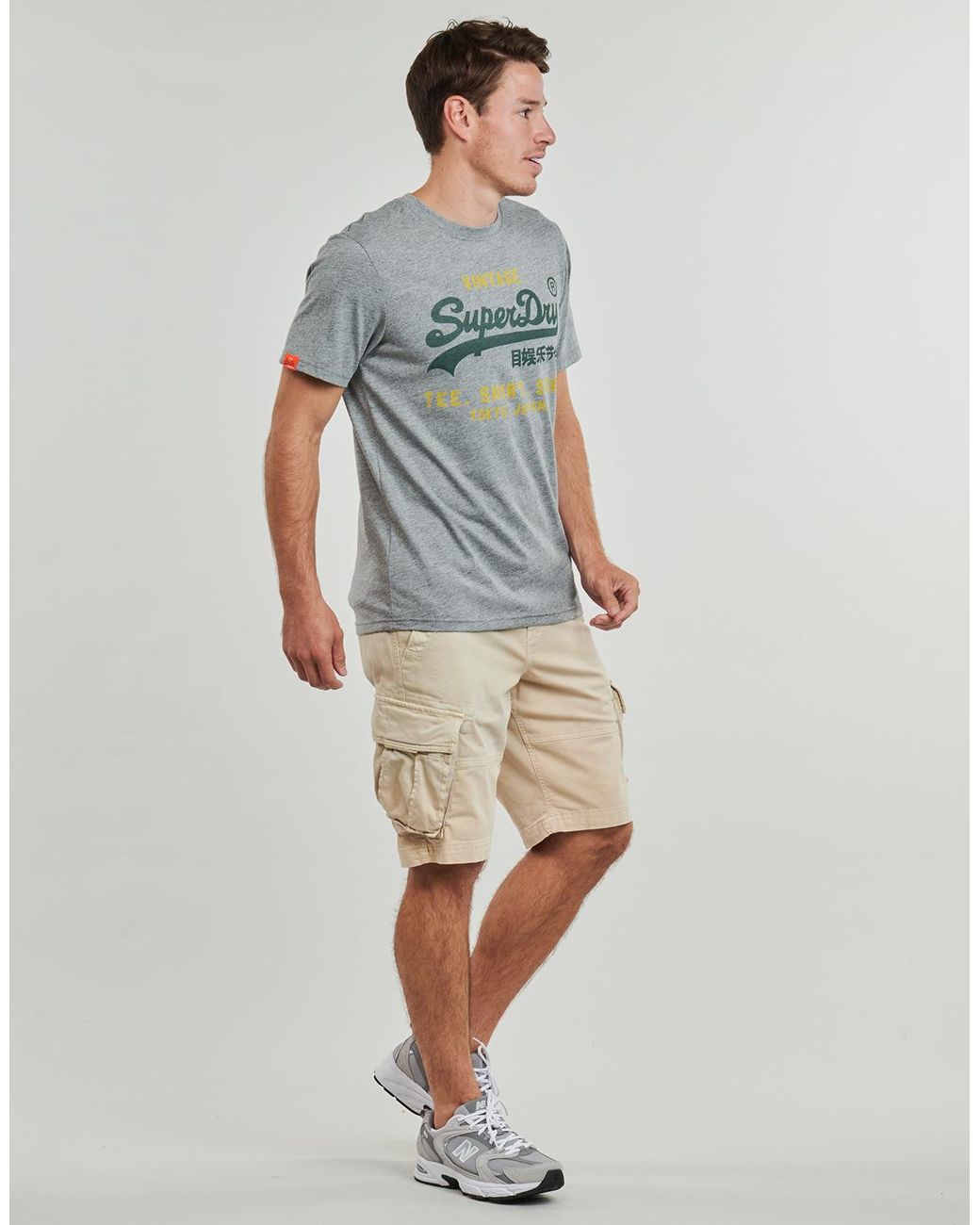 Superdry Gray T Shirt Vintage Logo for men