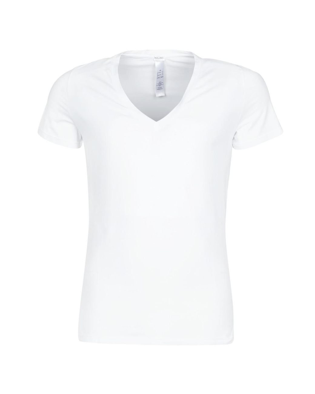 Hom White Sup' Cotton Tshirt Col V Profond T Shirt for men