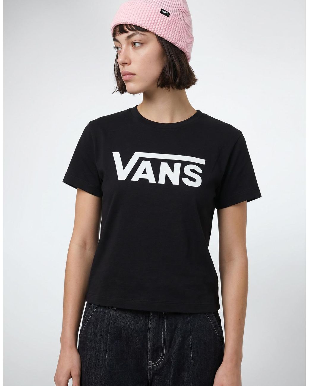 Vans Black T Shirt Flying V Crew Ss Tee