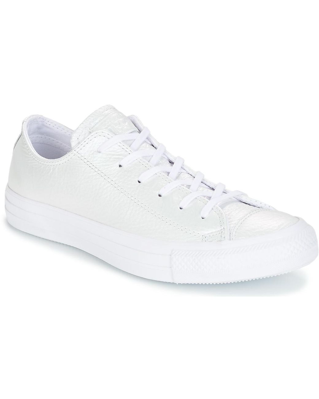 Converse Chuck Taylor Star Iridescent Leather Ox Iridescent O Shoes White | Lyst UK