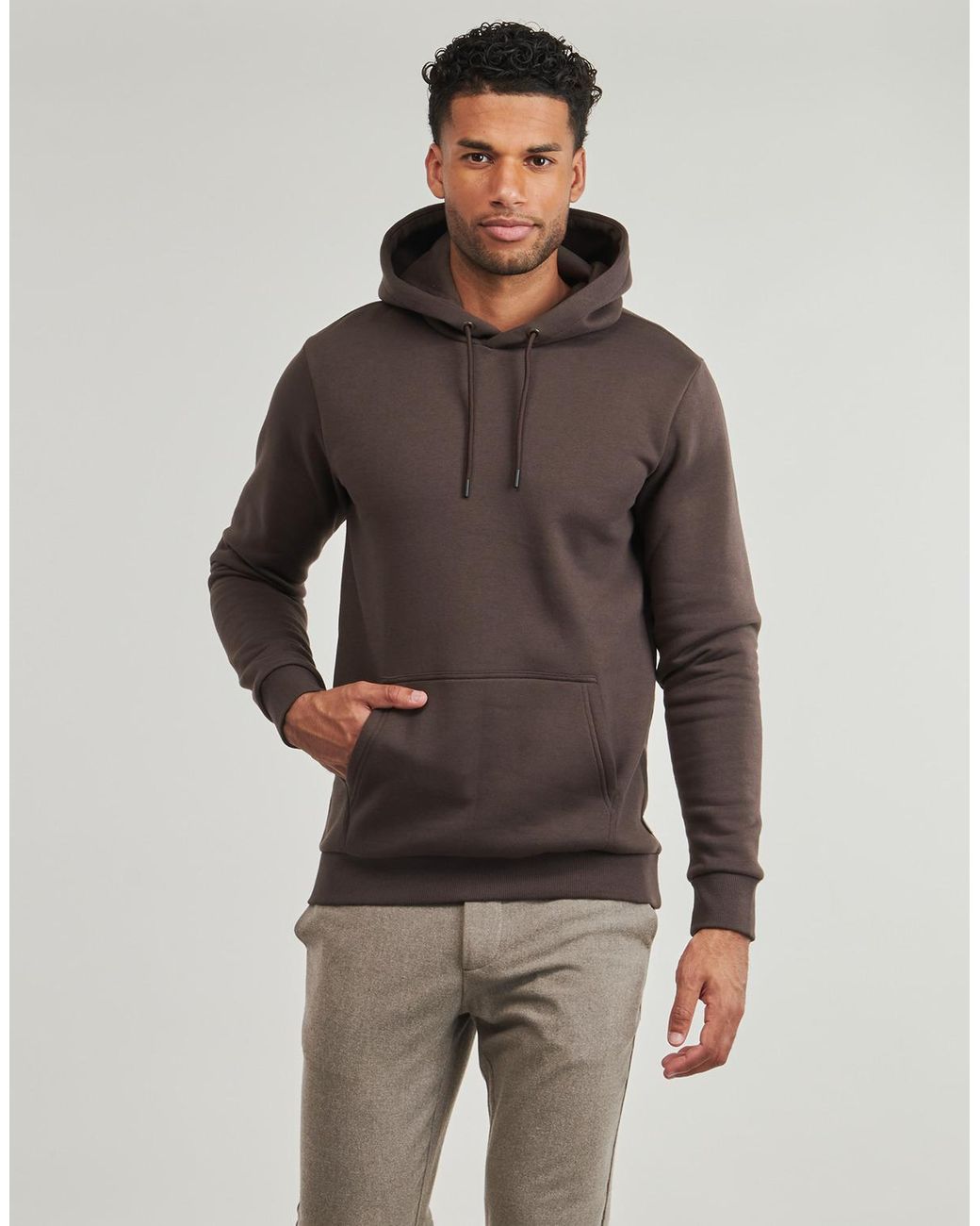 Only & Sons Gray Hoodies Onsceres Hoodie for men