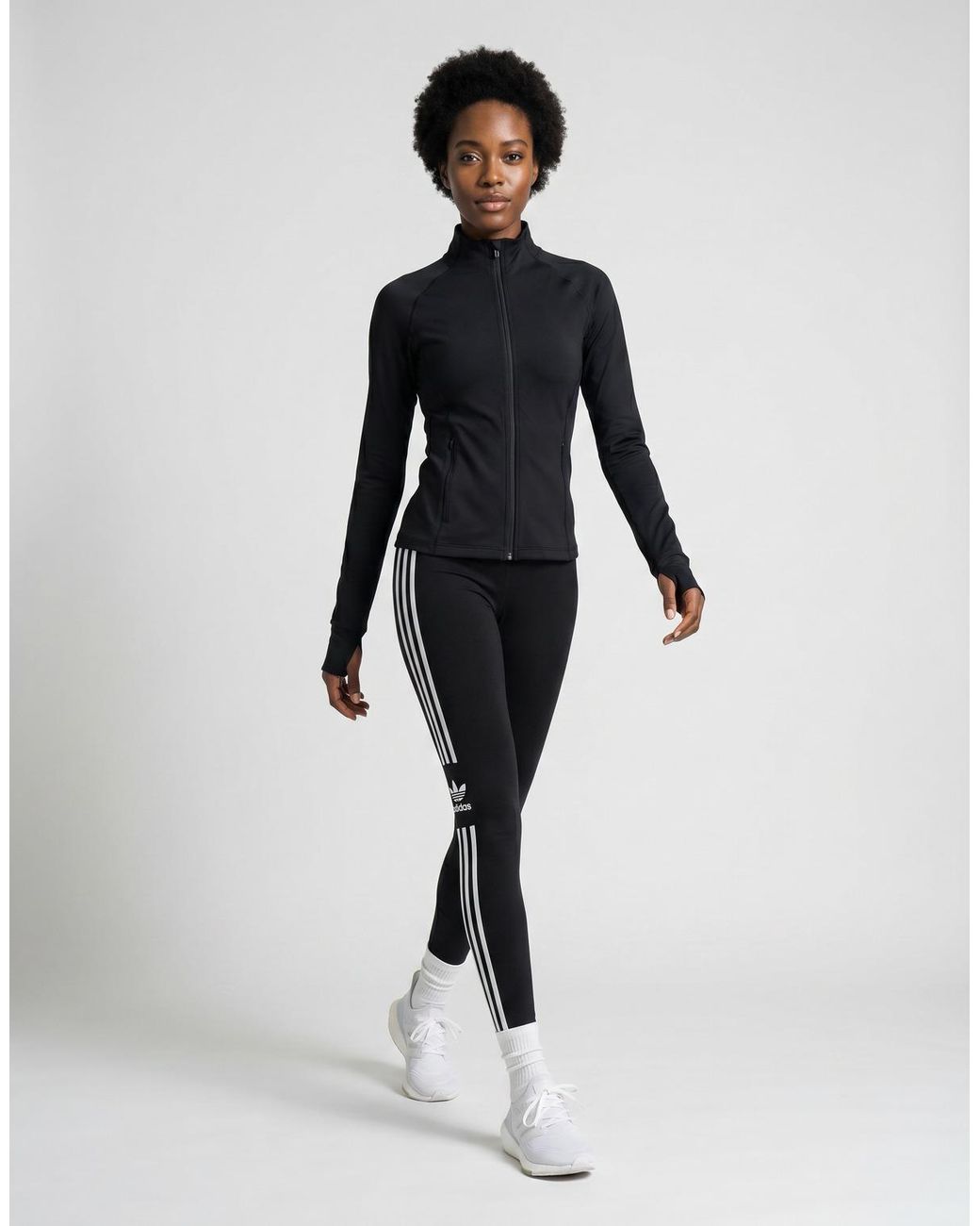 Adidas Black Trefoil Tight