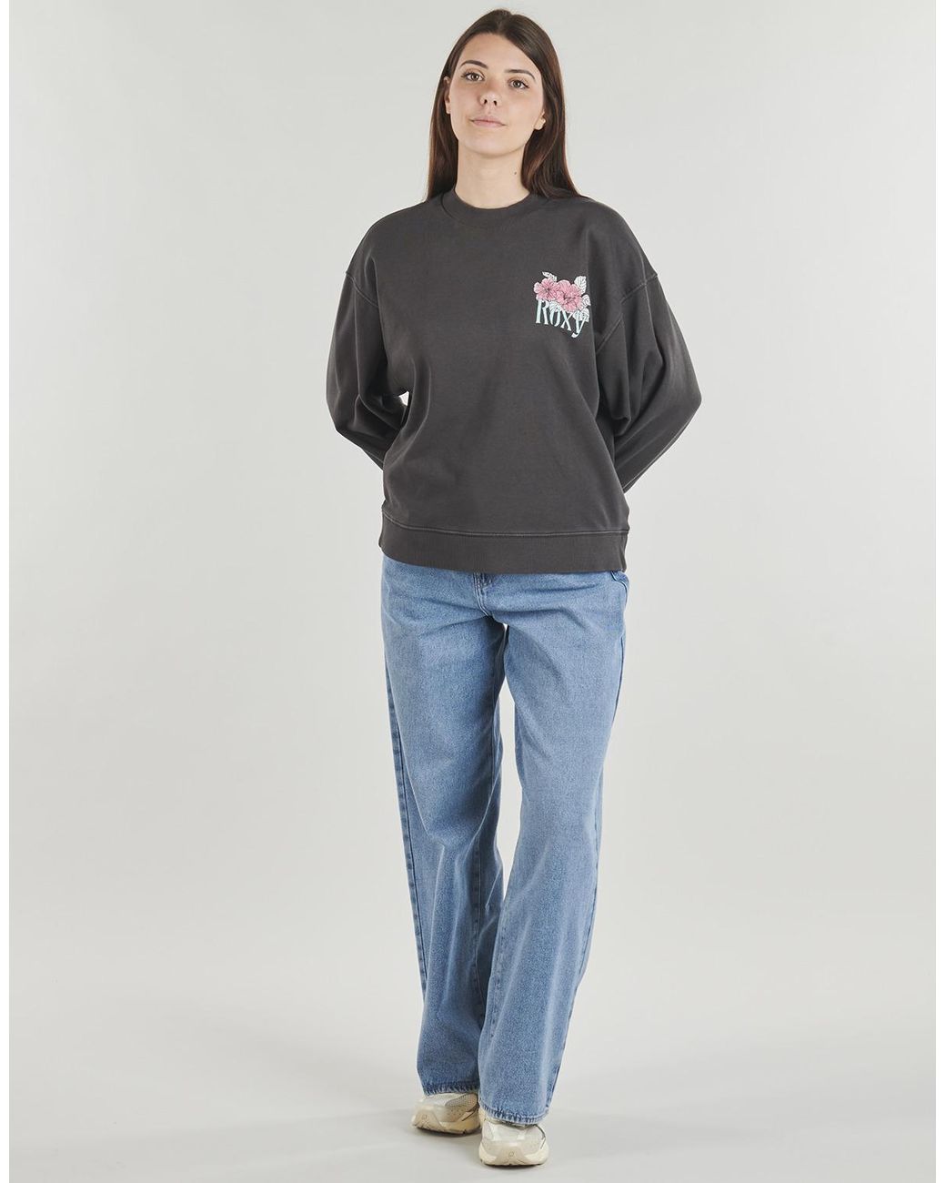 Roxy Gray Sweatshirts Lineup Terry