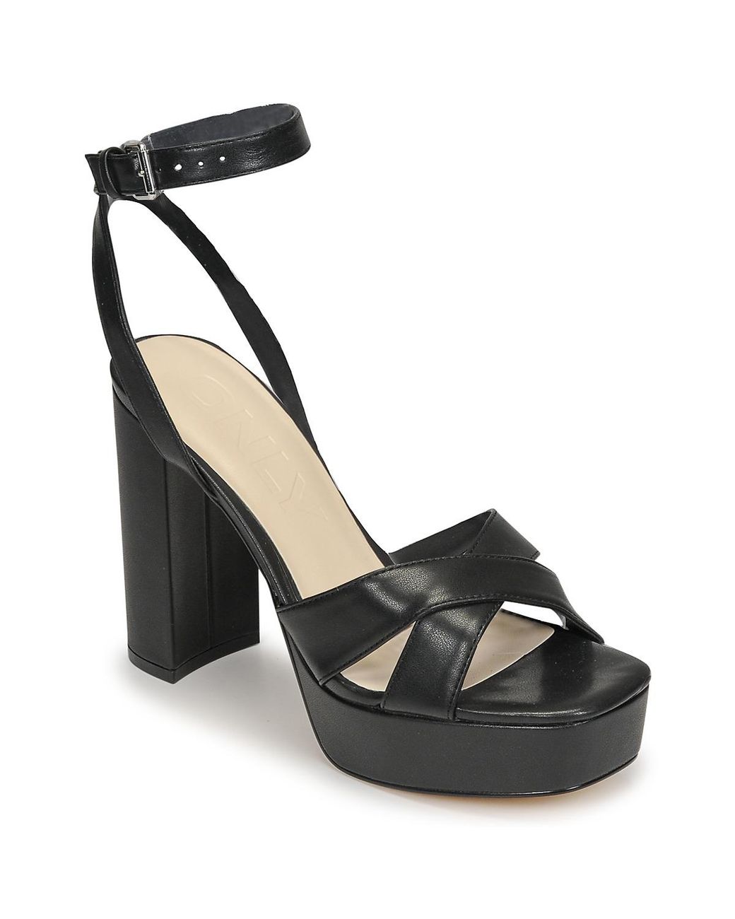 ONLY Black Heeled Sandals Onlautum-3 Pu Heeled Sandal