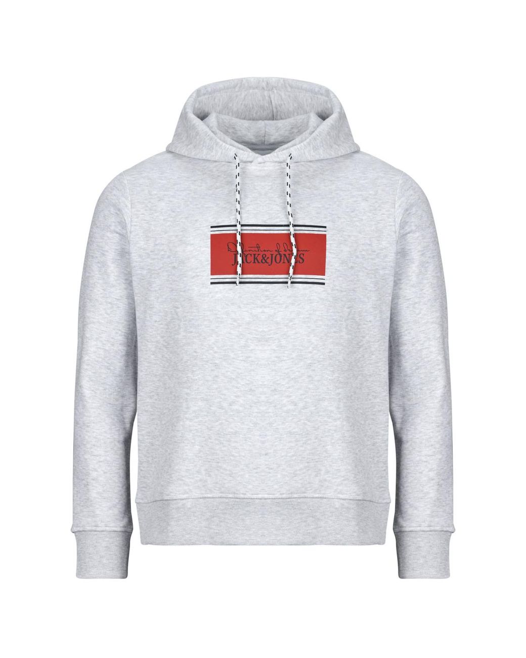 Jack & Jones Gray Hoodies Jjbuster Sweat Hood for men